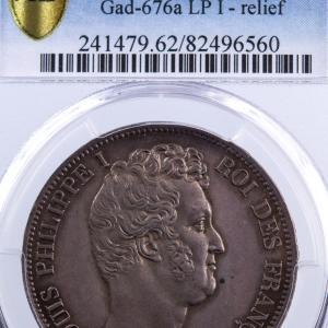 Louis Philippe I 5 francs 1830 Paris PCGS MS62