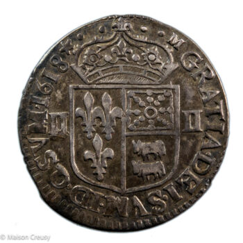 Louis XIII quart d'écu Navarre Béarn 1618 Pau