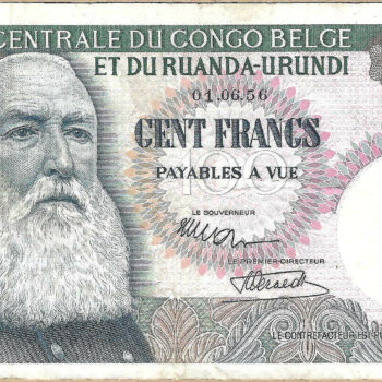 Congo Belge 100 francs 01 Juin 1956