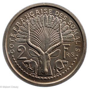 French Somaliland Piefort 2 francs 1948