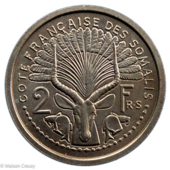 Cote Française des Somalis Piéfort 2 francs essai 1948