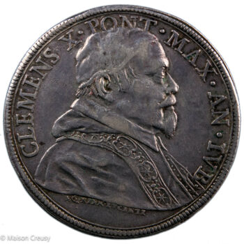 Etats Pontificaux Clement X Piastre 1675