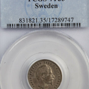 Suède Oscar I 25 ore 1859 ST PCGS VF35