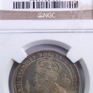 Suède Oscar II 2 kronor 1897 NGC MS62