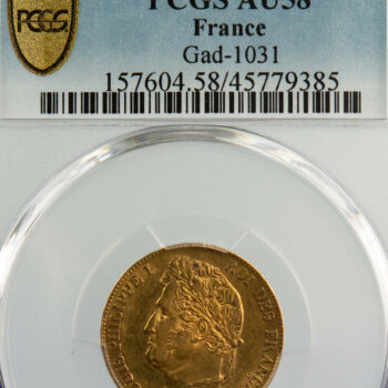 Louis Philippe 20 francs 1840 Paris PCGS AU58