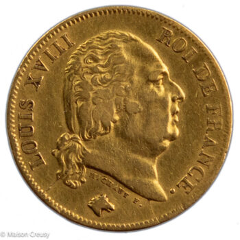 Louis XVIII 40 francs or 1818 W