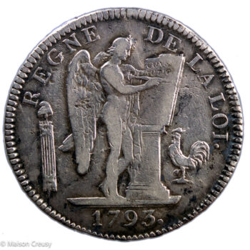 Convention écu de 6 livres 1793 Montpellier