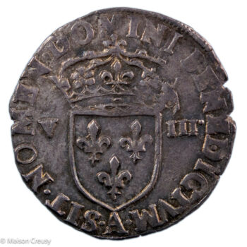 Henri III 1/8 écu 1587 Paris
