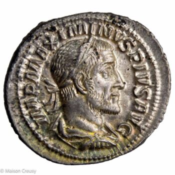 Maximin I denier revers FIDES MILITVM
