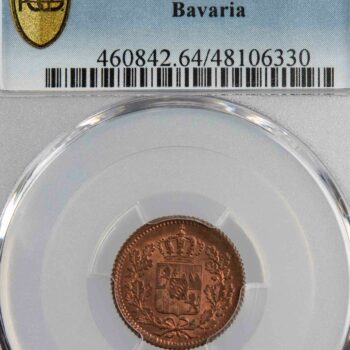 Allemagne Bavière Pfennig 1852 MS64RB