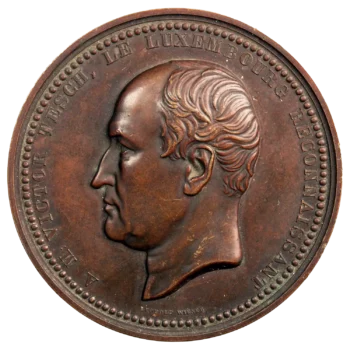 Luxembourg médaille pour l'inauguration du chemin de Fer 1858