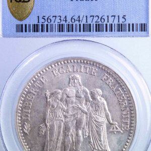 Third Republic 5 francs 1873 Paris PCGS MS64