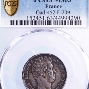 Louis Philippe AR 1 franc 1831 Paris PCGS MS63
