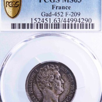 Louis Philippe 1 franc 1831 Paris PCGS MS63