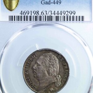 Louis XVIII 1 franc 1819 Paris PCGS MS63