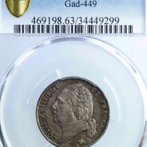 Louis XVIII 1 franc 1819 Paris PCGS MS63