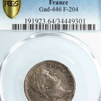 Napoléon I 1 franc 1808 Strasbourg PCGS MS64