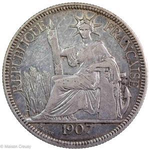Indochine piastre 1907 A