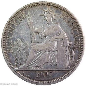 Indochine piastre 1907 A