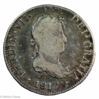 Perou Ferdinand VII 2 reales 1817 Lima JP