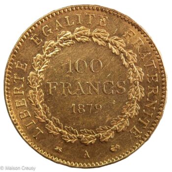 100 francs or 1879 A ancre barrée