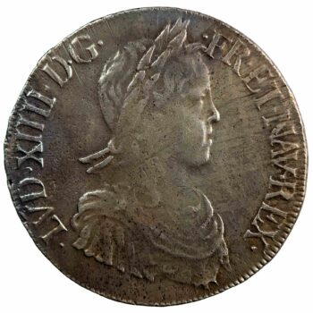 Louis XIV écu à la mèche longue 1654 Bayonne