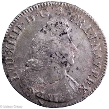 Louis XIV écu aux 8L 1704 Lyon