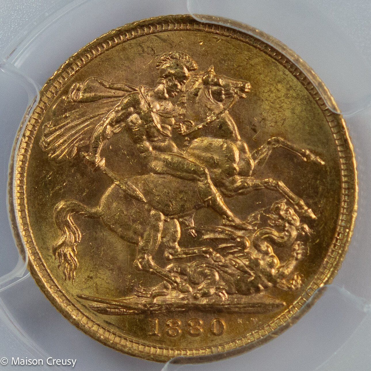 Australie Victoria souverain 1880 Melbourne PCGS MS62