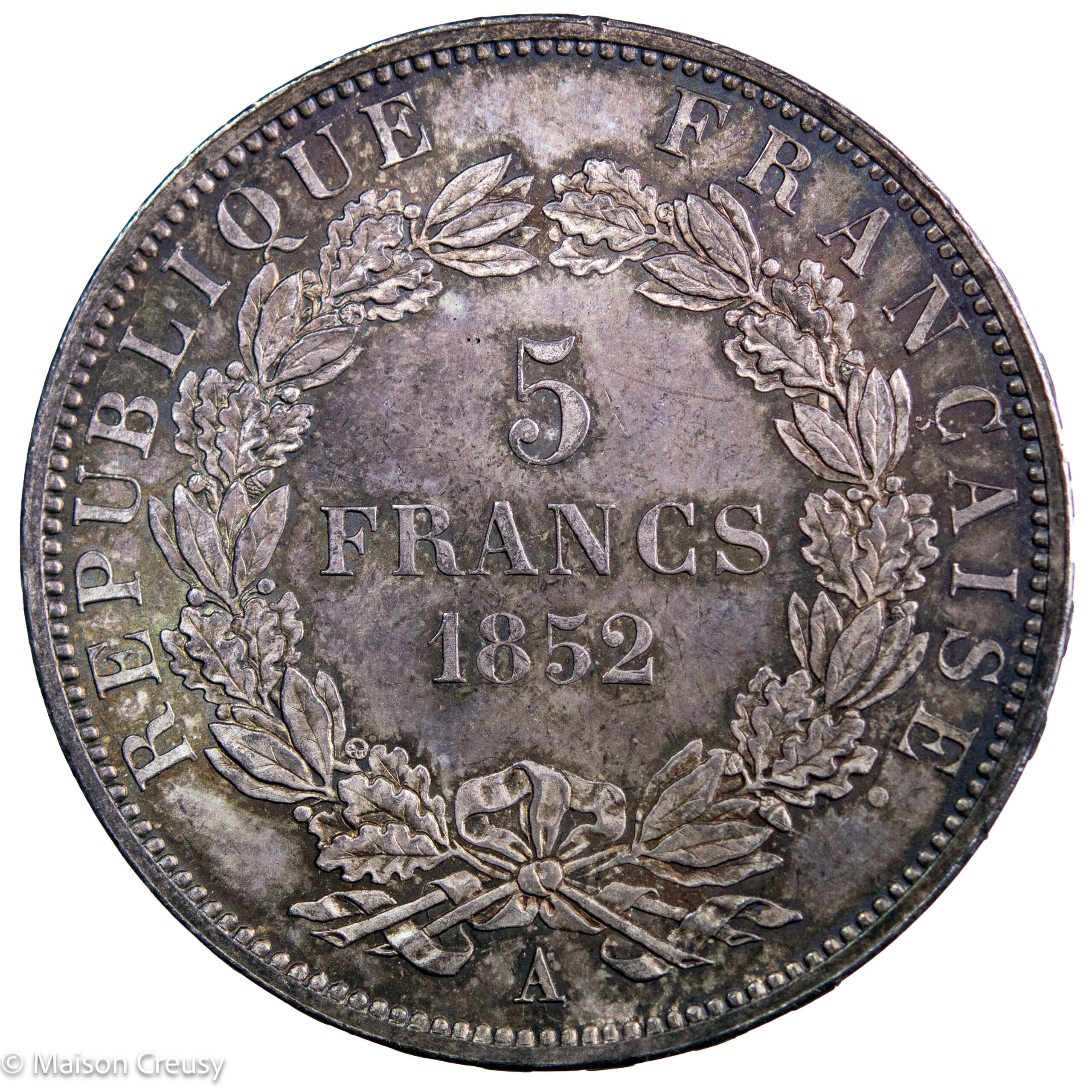 Louis Napoléon Bonaparte 5 francs 1852 Paris