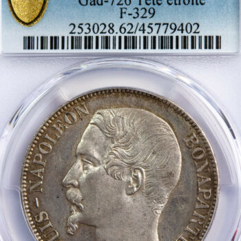 Louis Napoléon Bonaparte 5 francs 1852 A PCGS MS62