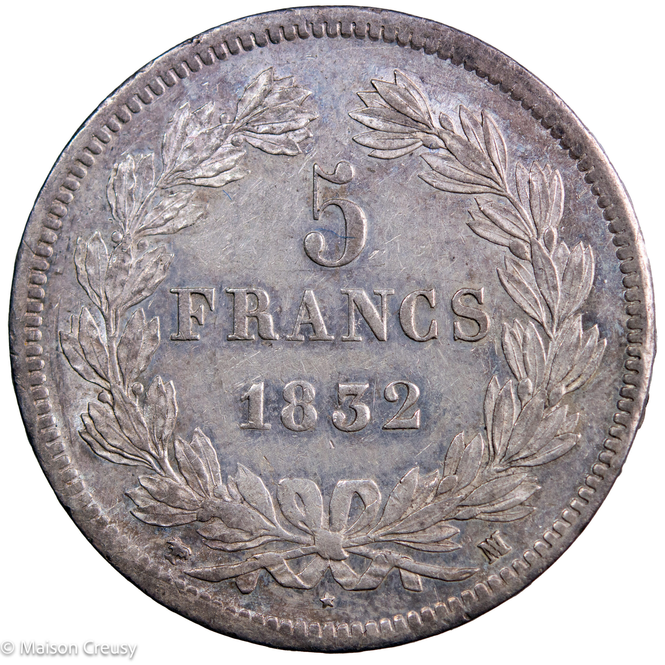 Louis Philippe AR 5 francs 1832 Marseille