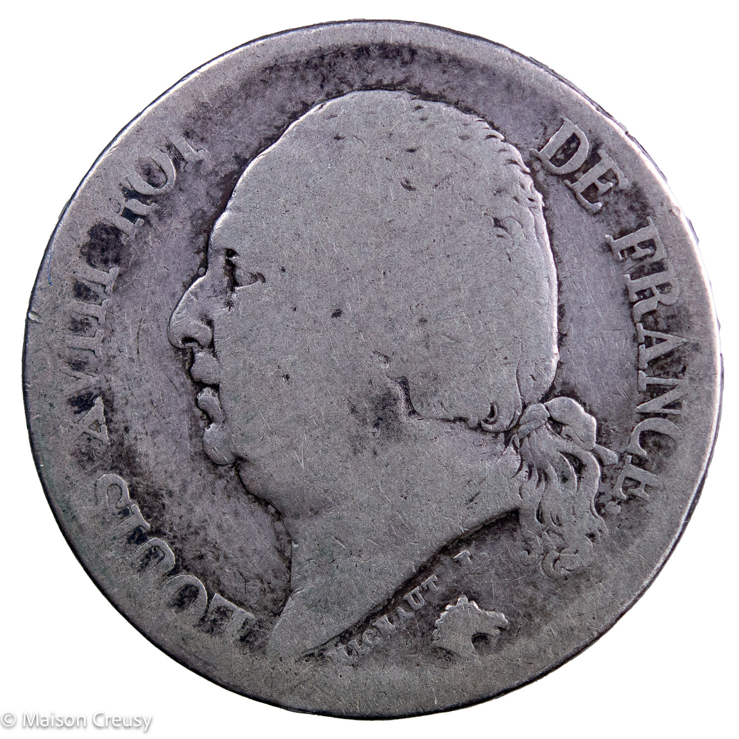 Louis XVIII AR 2 francs 1824 Lyon