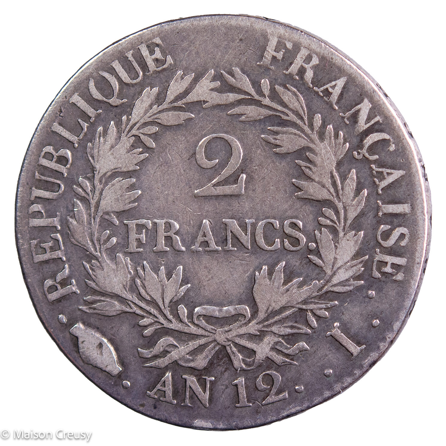 Napoléon I AR 2 francs An 12 Limoges