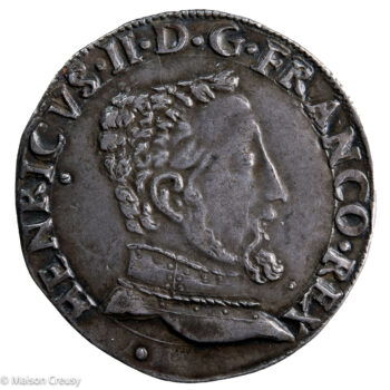 Henri II teston à la tête nue 1557 Toulouse