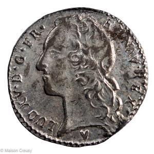 Louis XV dixième d'écu au bandeau 1765 Aix