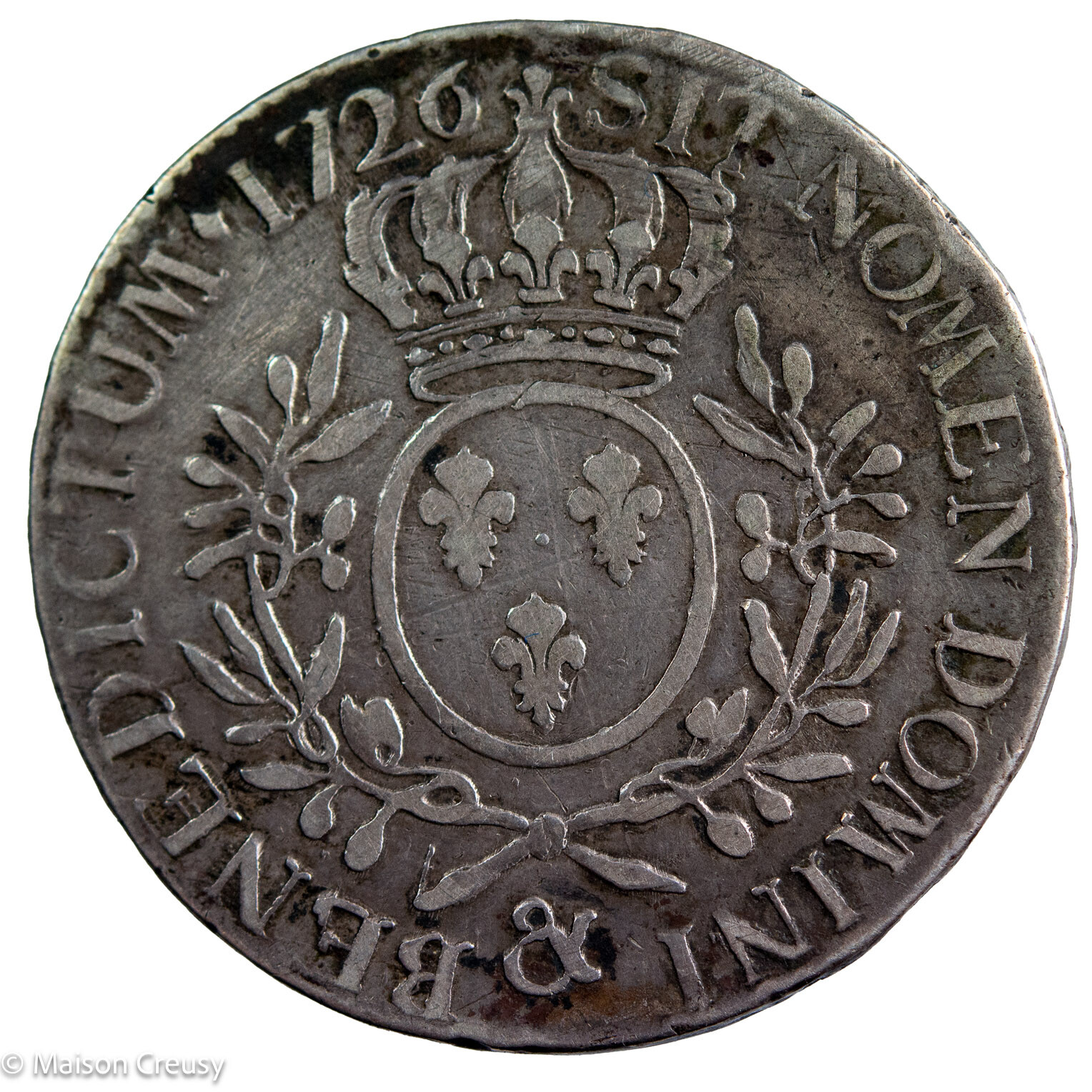 Louis XV Écu aux branches d’olivier 1726 Aix