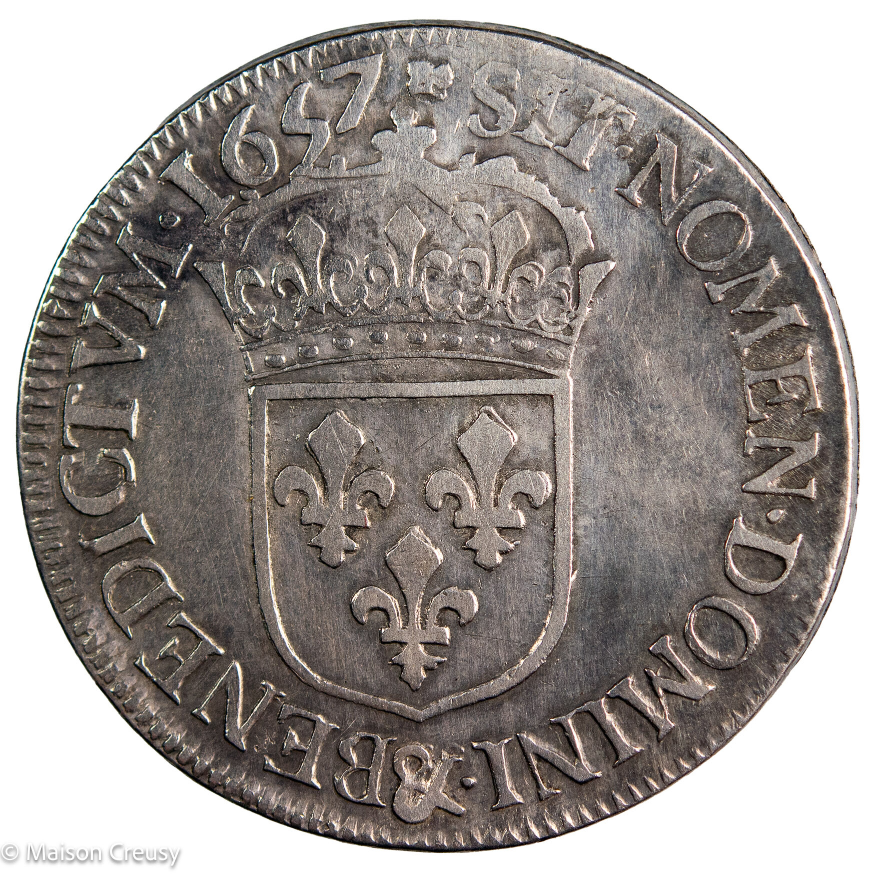 Louis XIV demi écu mèche longue 1657 Aix