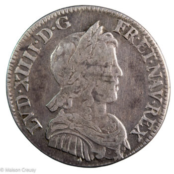 Louis XIV quart d'écu mèche longue 1648 Aix