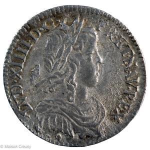 Louis XIV douzième d'écu mèche longue 1659 Aix