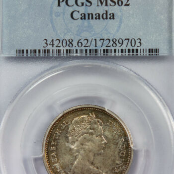 Canada 25 cents 1967 PCGS MS62