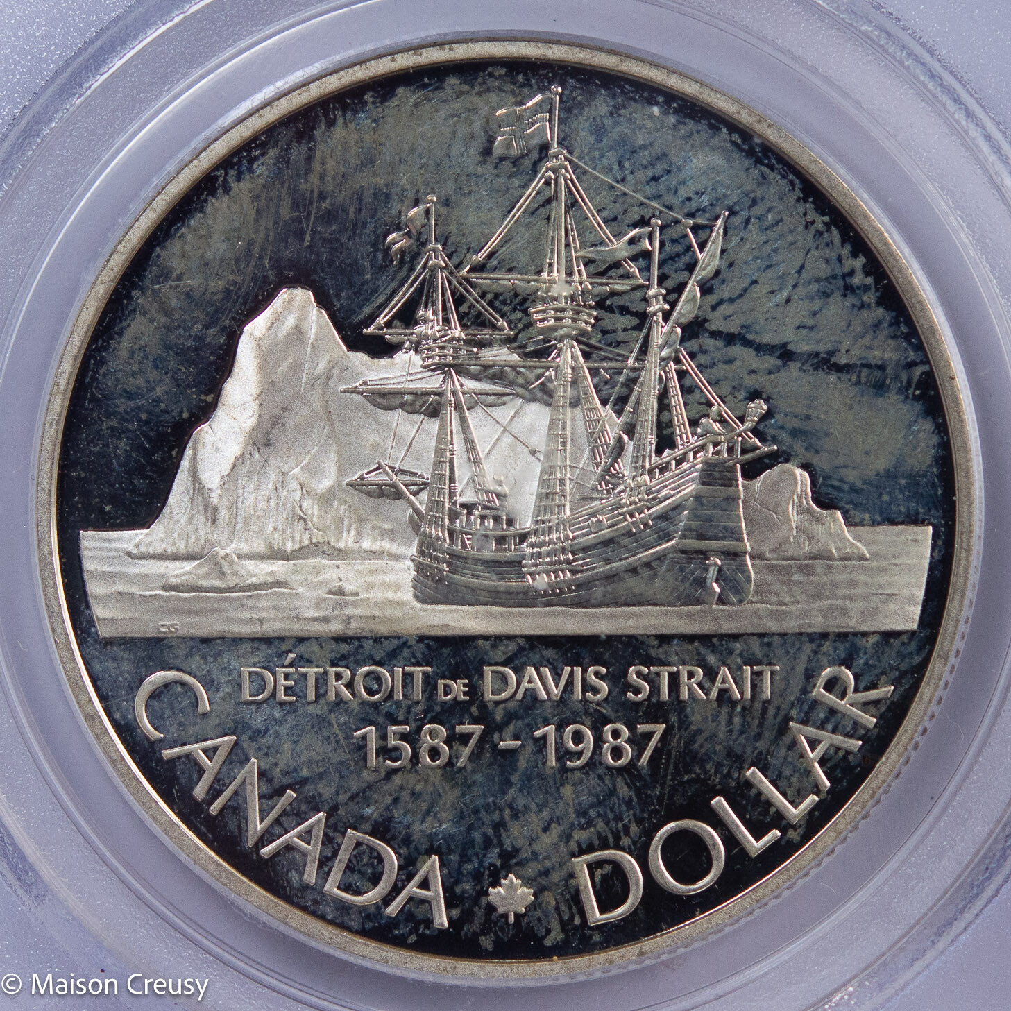 Canada dollar 1987 détroit de Davis PCGS PR64 DCAM