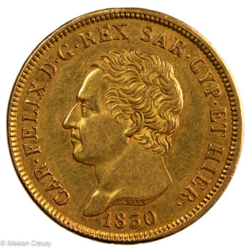 Italie Charles Felix 80 lire 1830 Genes