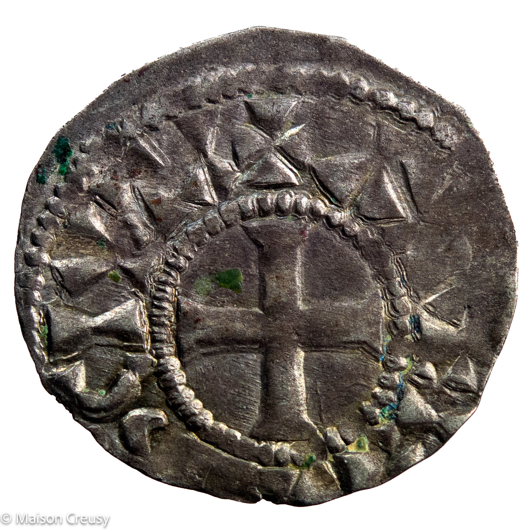 Vicomte d’Orléans AR denier in the name of Hugues