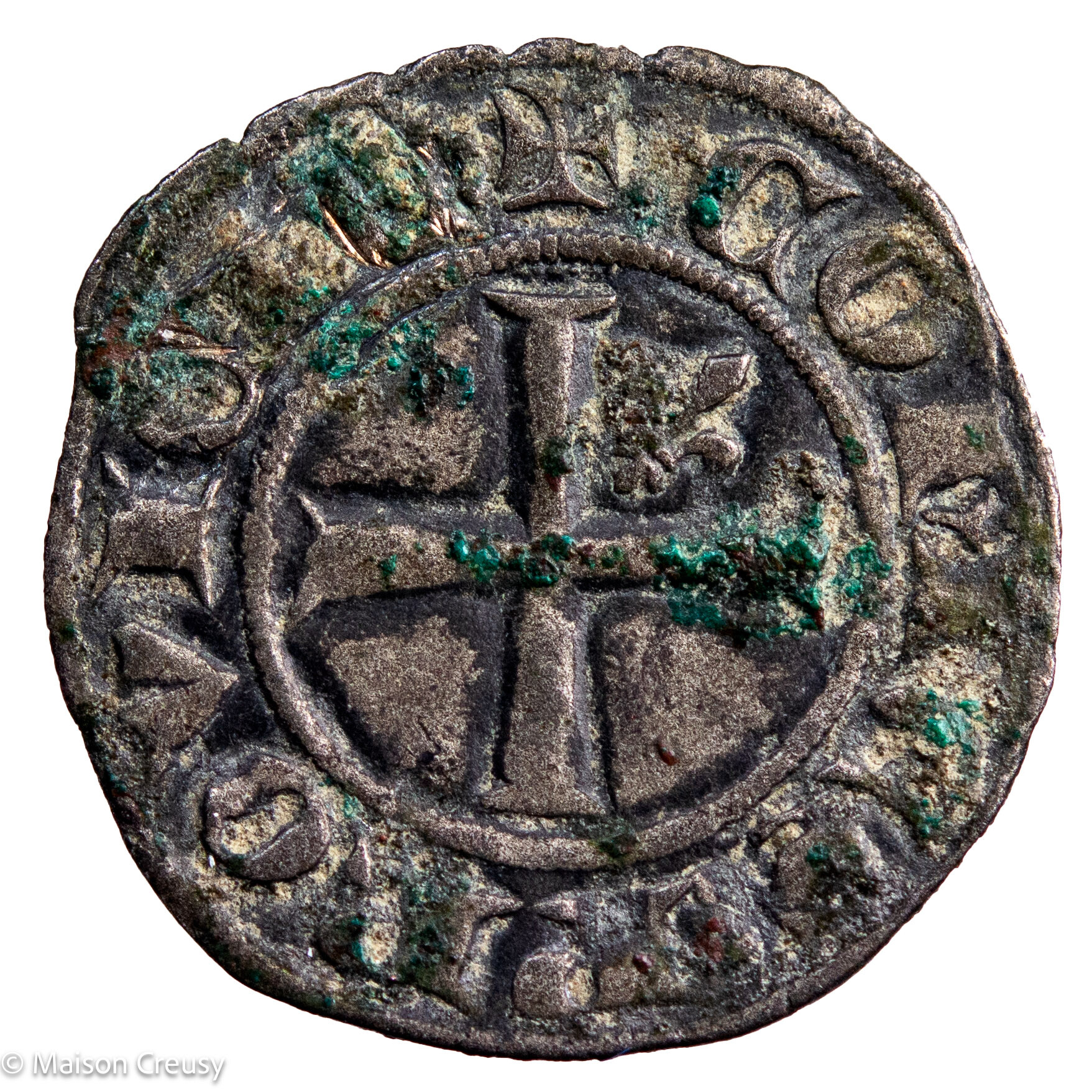 County of Provence Robert d’Anjou AR denier Coronat Reforciat