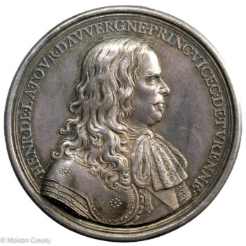 Henri de la Tour d'Auvergne médaille en argent 1683