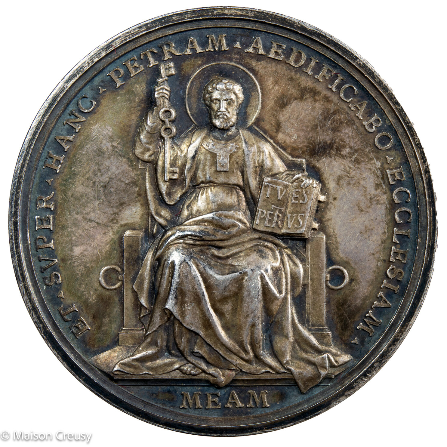 Pope Leone XIII silver medal year XXV