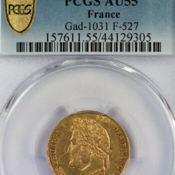 Louis Philippe 20 francs 1847 A PCGS AU55