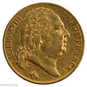 Louis XVIII 20 francs 1819 Paris