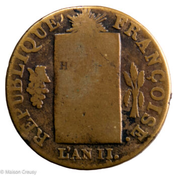 Convention 1/2 sol à la balance 1793 La Rochelle