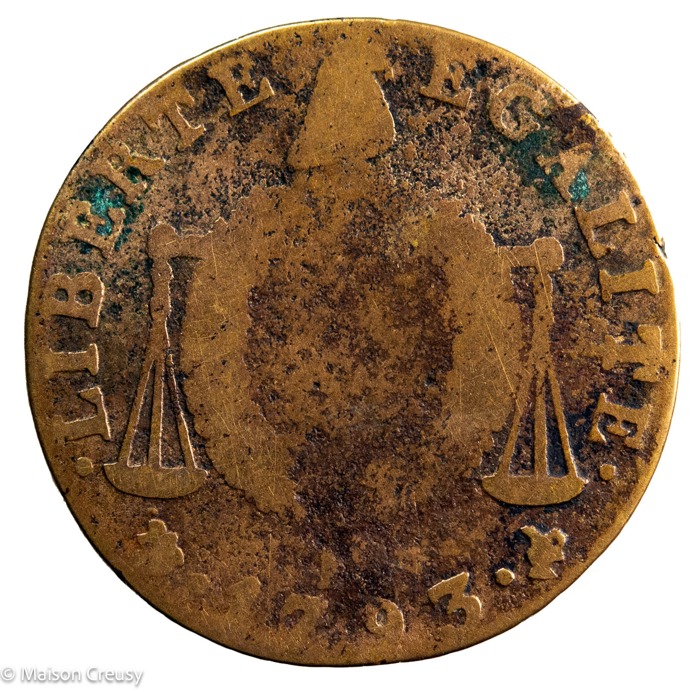 Convention 1/2 sol à la balance 1793 La Rochelle